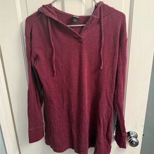 Patagonia Hooded Waffle Knit Sweater - Burgundy medium